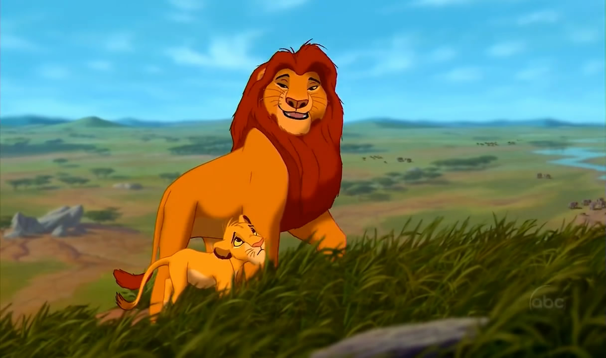 Lion King Simba and Mufasa