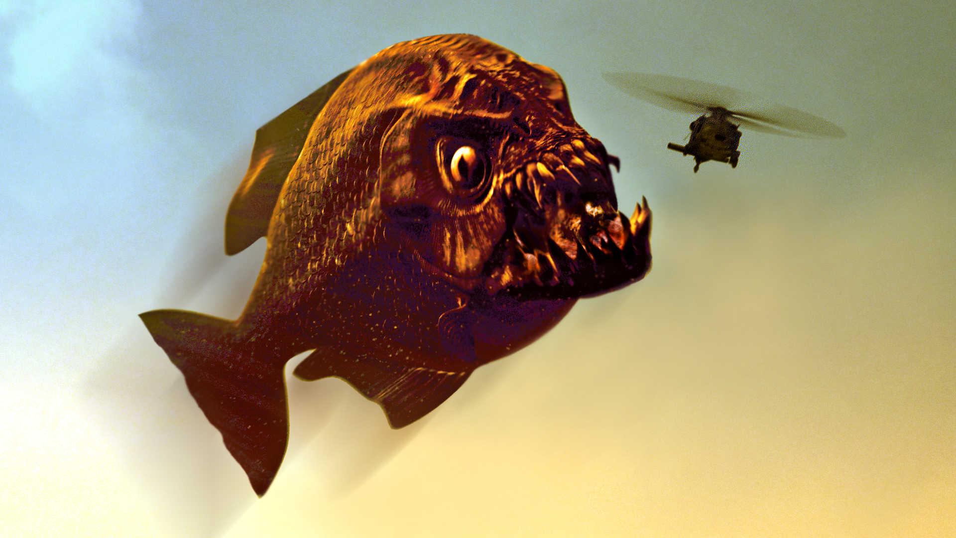 Piranha-eating-helicopter