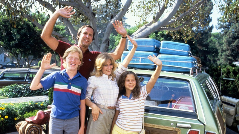 NATIONAL LAMPOON'S VACATION, Anthony Michael Hall, Chevy Chase, Beverly D'Angelo, Dana Barron, 1983