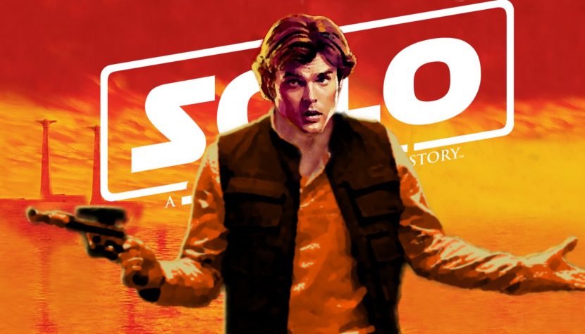 Han Solo Red Poster Alden Ehrenreich