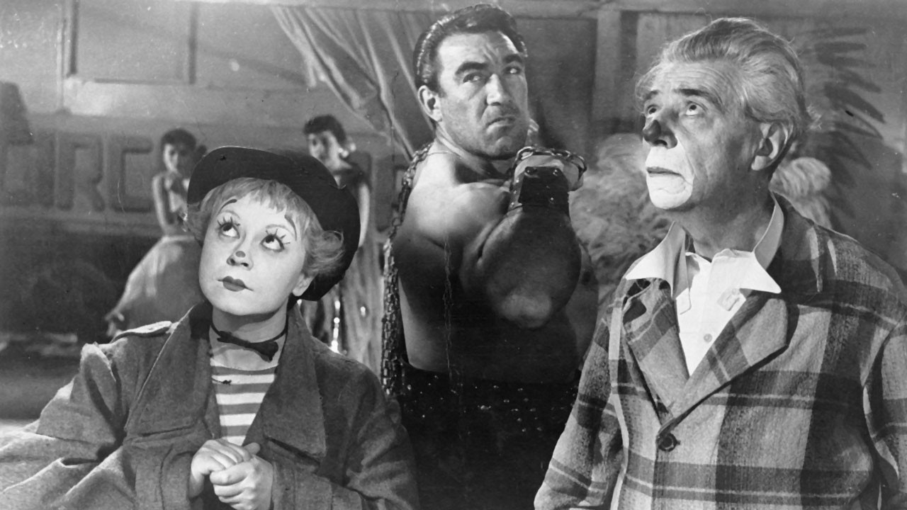 Giulietta Masina i Anthony Quinn w filmie La Strada