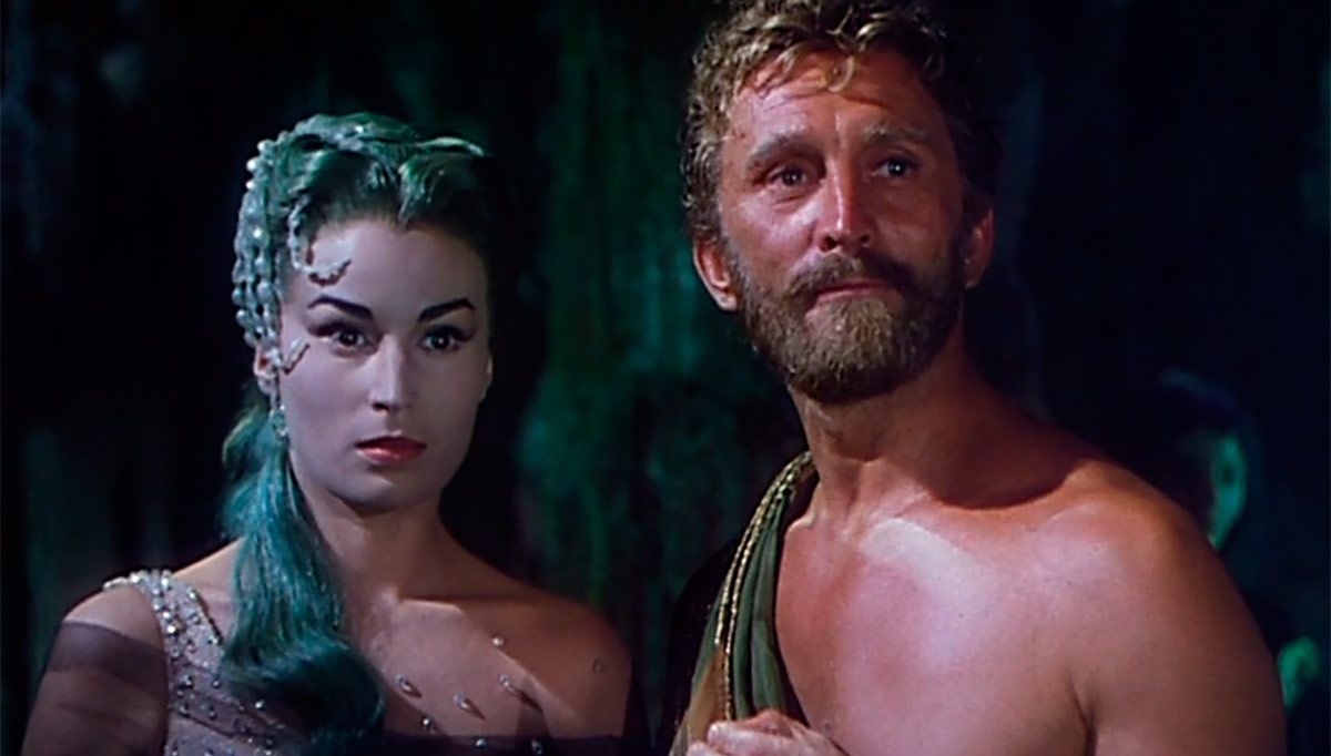 Silvana Mangano i Kirk Douglas w filmie "Ulisses" (1954)