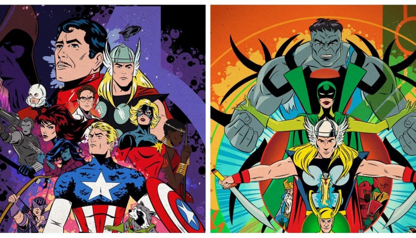 Plakaty AVENGERS: KOŃCA GRY i innych filmów Marvela w klasycznym, komiksowym stylu