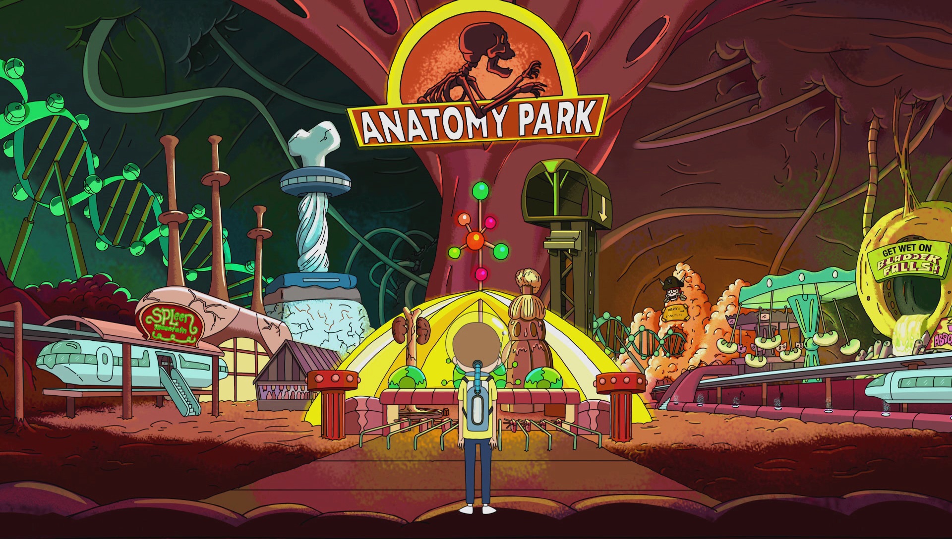 rick i morty park anatomii