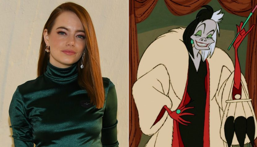 EMMA STONE jako CRUELLA DE MON na pierwszym PLAKACIE