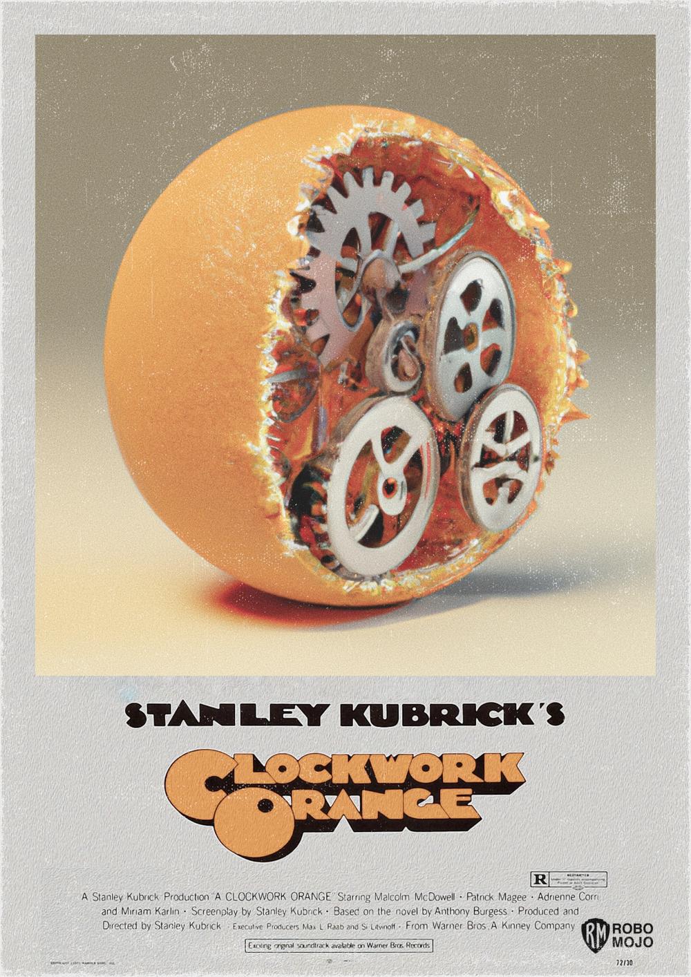 plakat sztuczna inteligencja clockwork orange