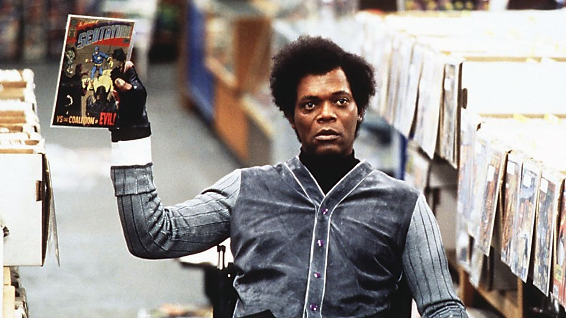 Samuel L Jackson na wózku z filmu Niezniszczalny