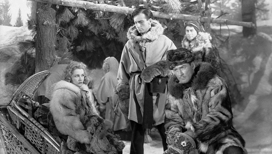 Julie Bishop, Helmut Dantine i Errol Flynn w filmie "Akcja na Północy" (1943)