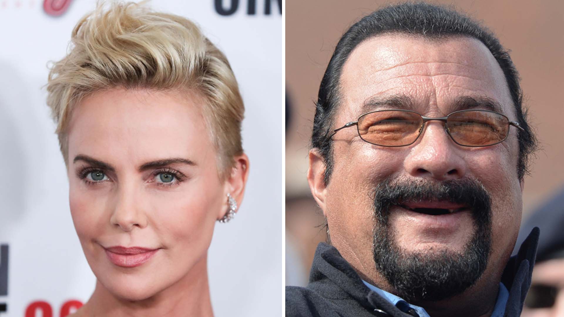 CHARLIZE THERON wyśmiała nagranie z walczącym Seagalem. "Ma nadwagę i po prostu popycha ludzi"