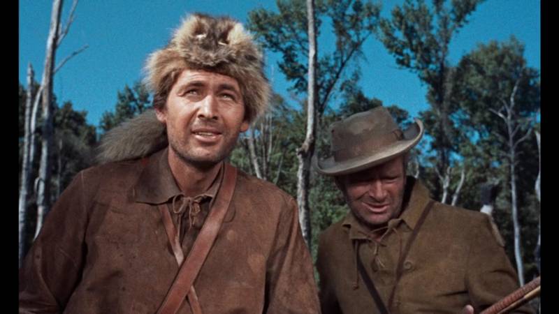 Kadr z filmu "Davy Crockett, król pogranicza".