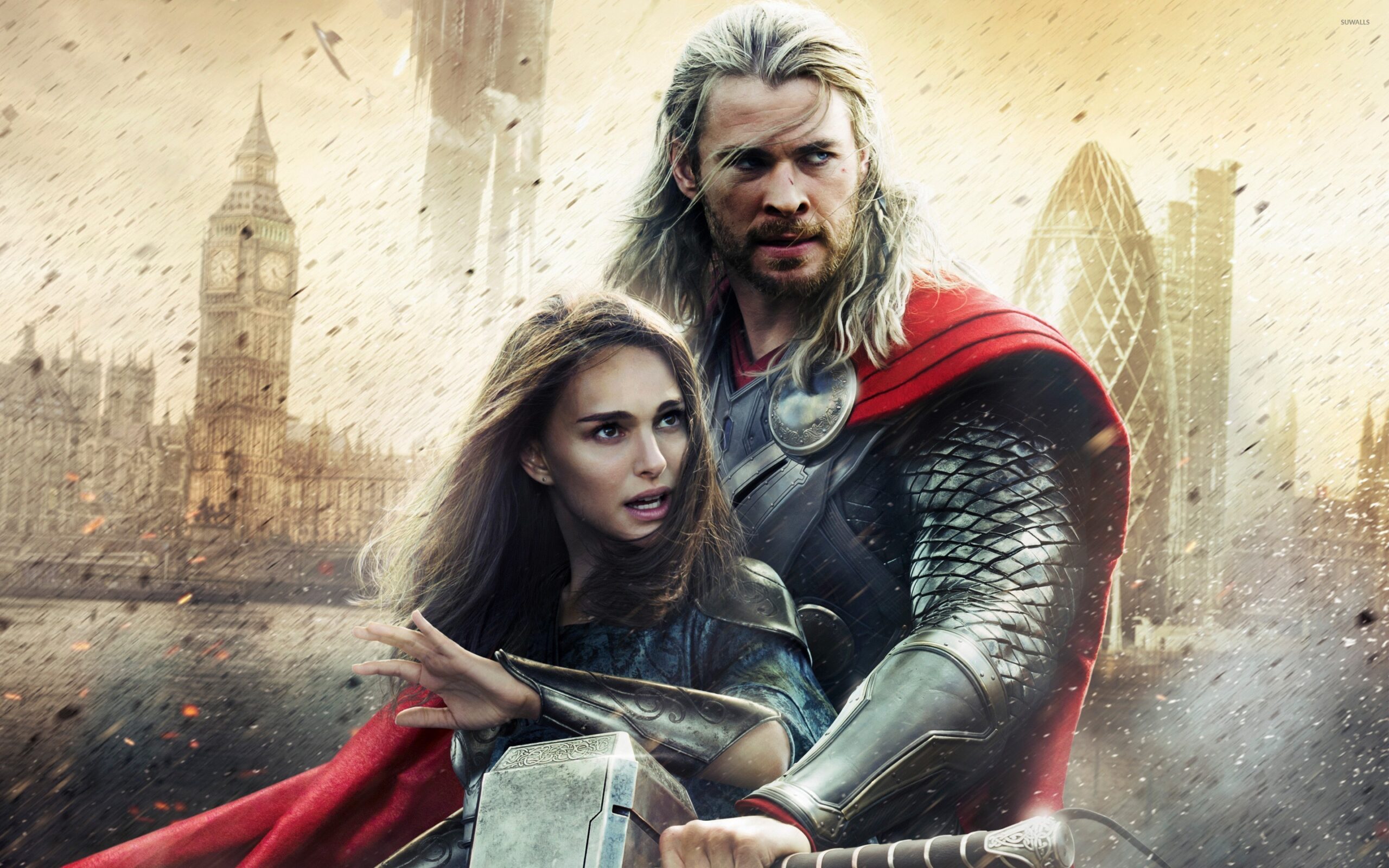 Jane Foster w stroju Thora na grafice promocyjnej z THOR: LOVE AND THUNDER