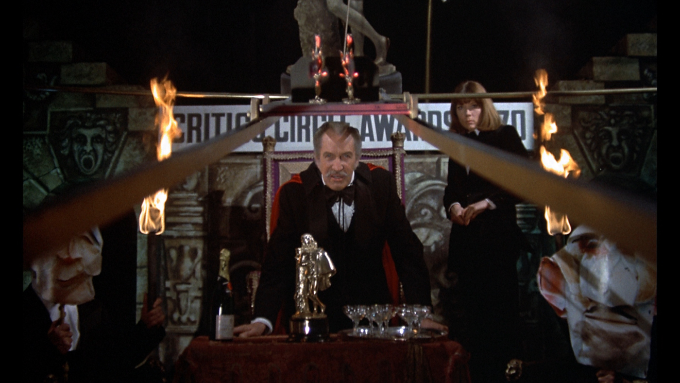 Vincent Price i Diana Rigg w filmie "Krwawy teatr" (1973)
