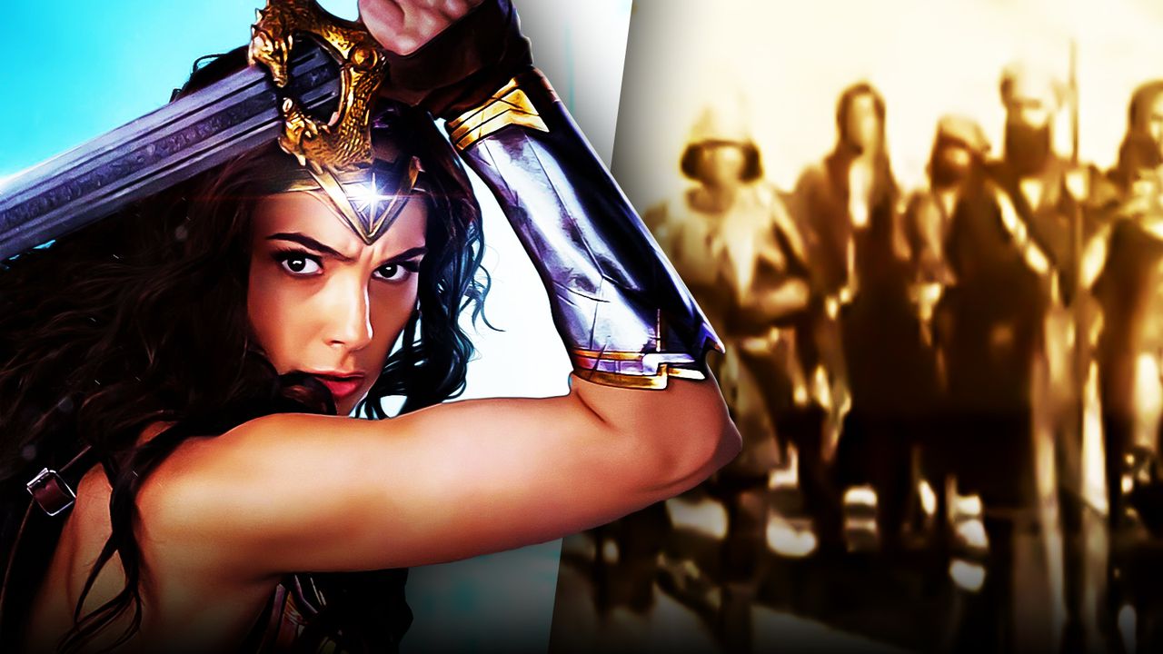 WONDER WOMAN trzyma odcięte głowy na niewykorzystanym zdjęciu z BATMAN V SUPERMAN