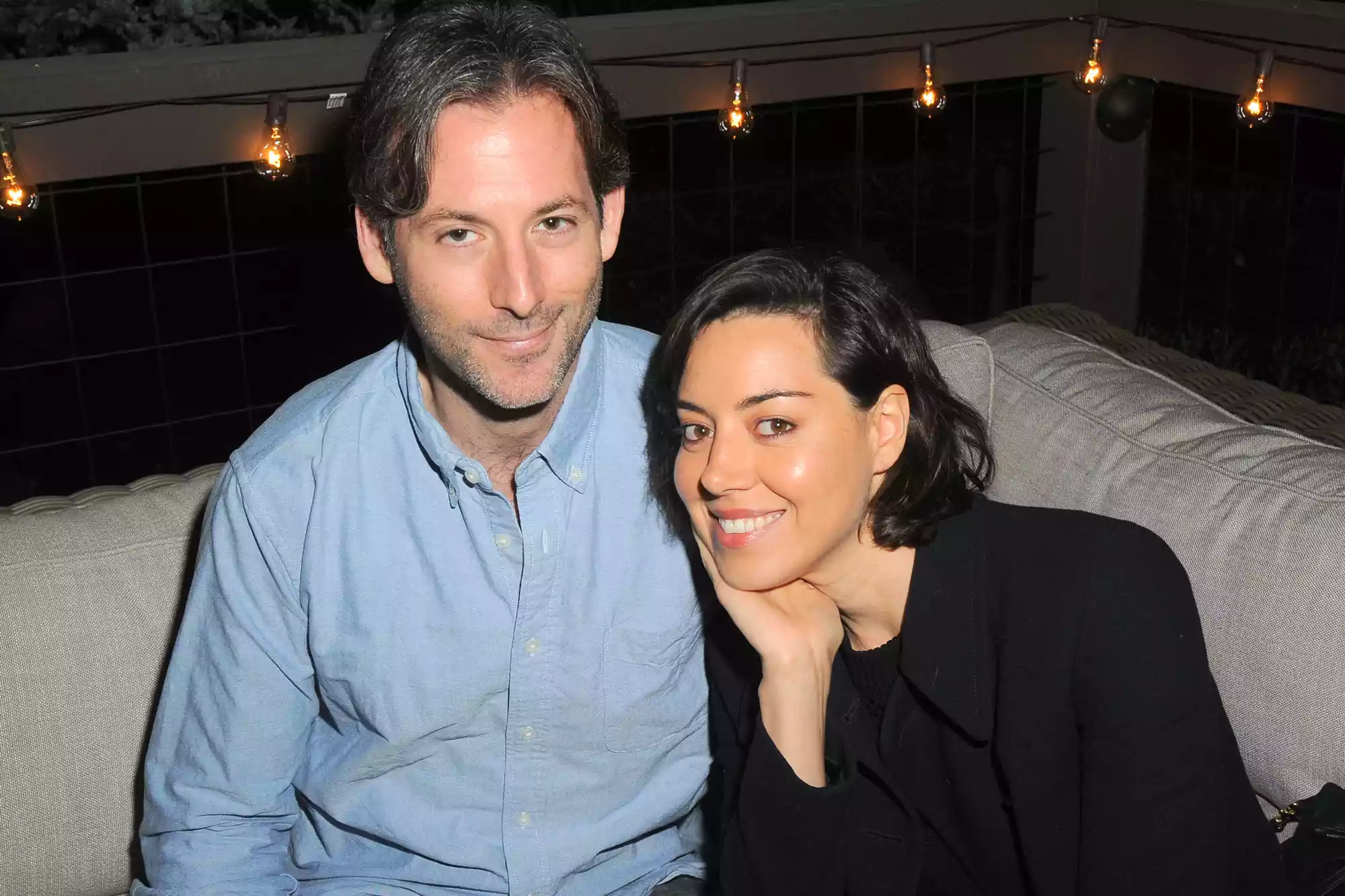 Jeff Baena and Aubrey Plaza attend Lisa Edelstein's Birthday Party at Private Residence on May 21, 2016 in Silverlake, CA.