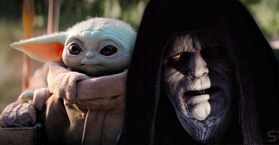 Powstań, DARTH GROGU. Fanowska grafika przedstawia Baby Yodę z THE MANDALORIAN po ciemnej stronie Mocy