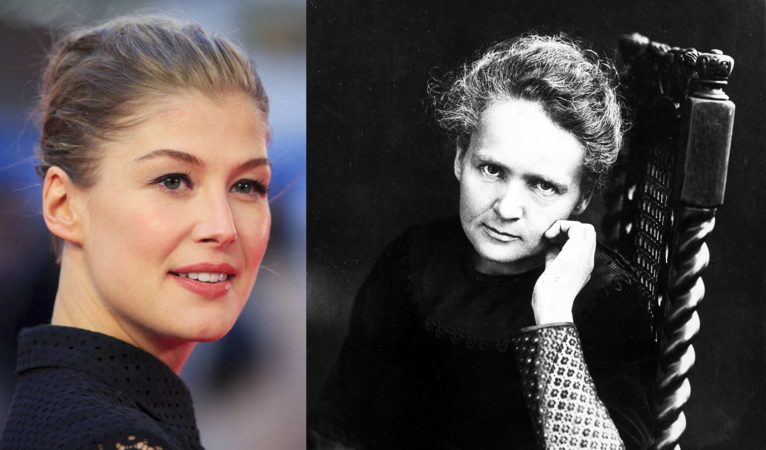 Rosamund Pike jako MARIA SKŁODOWSKA-CURIE na pierwszym zdjęciu z „Radioactive”