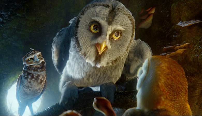 (L-r) Digger, voiced by DAVID WENHAM, Twilight, voiced by ANTHONY LaPAGLIA, Mrs. Plithiver, voiced by MIRIAM MARGOLYES and Soren, voiced by JIM STURGESS in Warner Bros. Pictures' and Village Roadshow Pictures' family fantasy adventure "LEGEND OF THE GUARDIANS: THE OWLS OF GA'HOOLE", a Warner Bros. Pictures release. Photo courtesy of Warner Bros. Pictures
