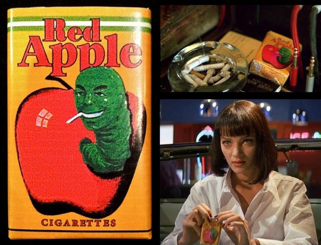 pulp fiction red apple